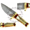 Rebel Wolf Napoleon Legal Damascus Steel Miniature Forged Knife